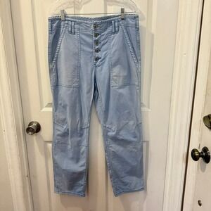 Anthropology x Pilcro The Wanderer Light Blue Chambray Pants Size 31 Relaxed